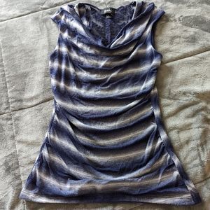 By & by dark blue and white tank top sz M